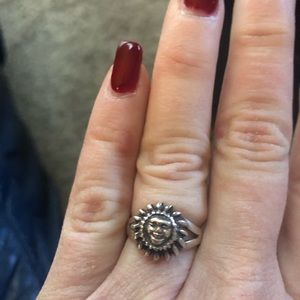 Silver sun ring